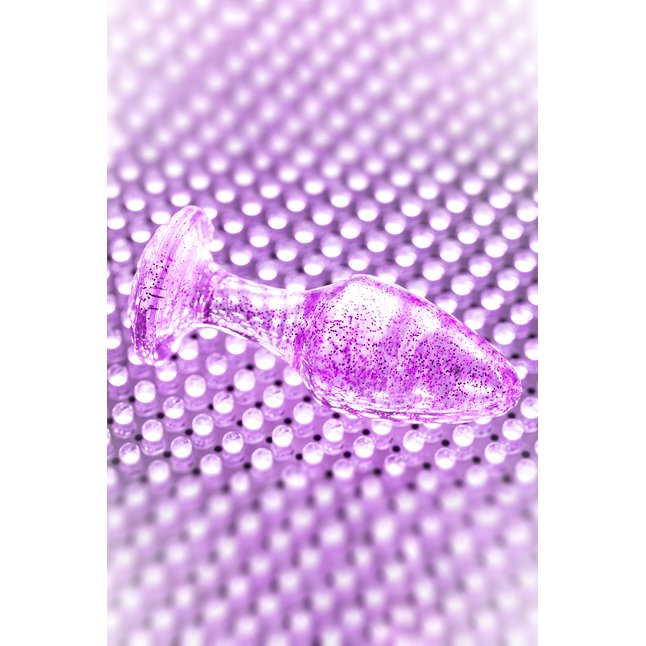 Фиолетовая акриловая анальная втулка - 8 см. Фотография 8.
