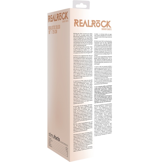 Телесный фаллоимитатор Realistic Dildo с трусиками - 26,7 см - RealRock. Фотография 6.
