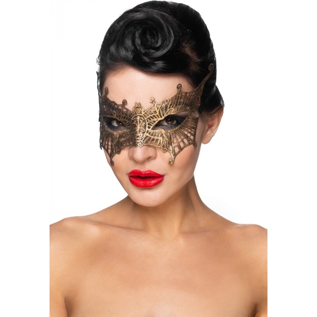 Золотистая карнавальная маска Алькор - 963-ХХ - Карнавальные маски