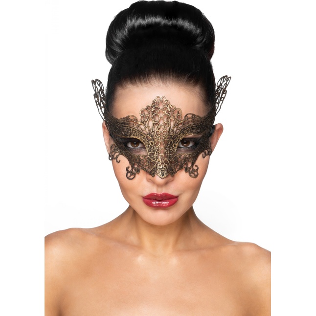 Золотистая карнавальная маска Ахернар - 963-ХХ - Карнавальные маски