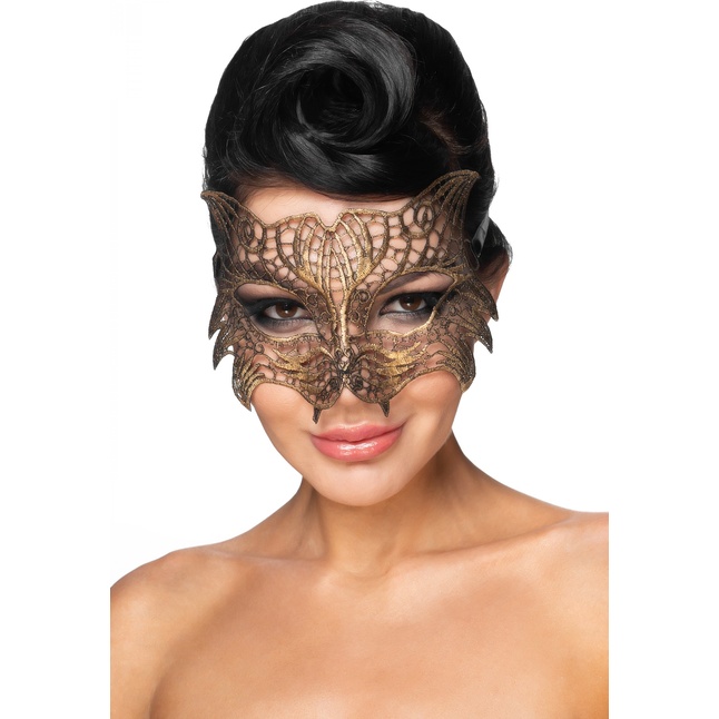 Золотистая карнавальная маска Регул - 963-ХХ - Карнавальные маски