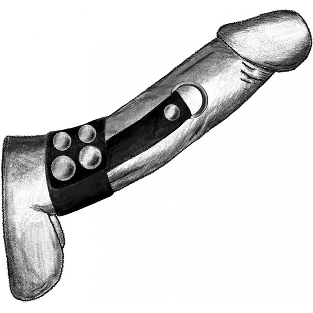 Черная утяжка на кнопках - BDSM. Фотография 2.