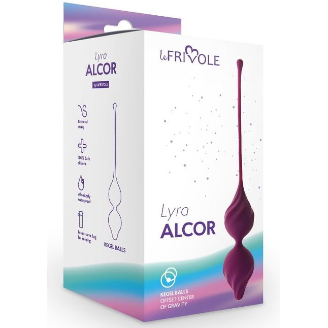 Фиолетовые вагинальные шарики Alcor - Lyra collection. Фотография 5.