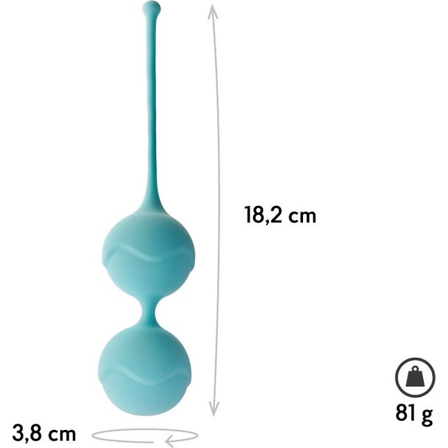 Голубые вагинальные шарики Alpha - Lyra collection. Фотография 3.