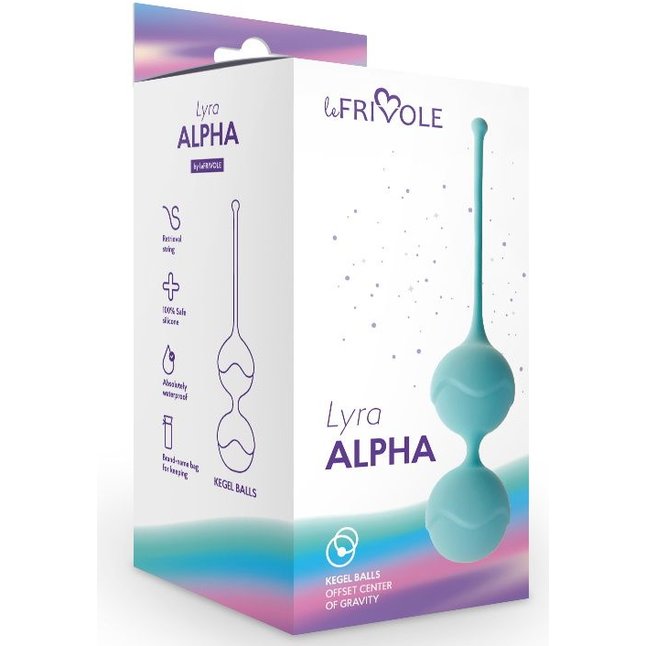 Голубые вагинальные шарики Alpha - Lyra collection. Фотография 5.