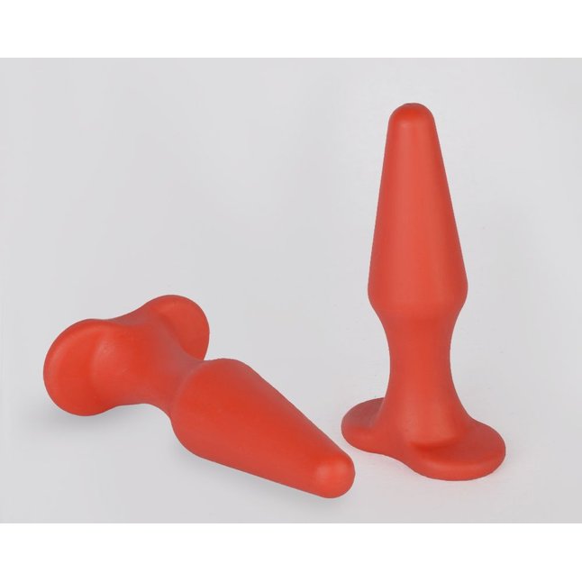 Красная коническая анальная пробка - 10,6 см - Sitabella accessories
