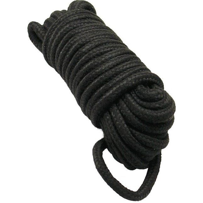 Черная верёвка для бондажа и декоративной вязки - 10 м. Фотография 3.
