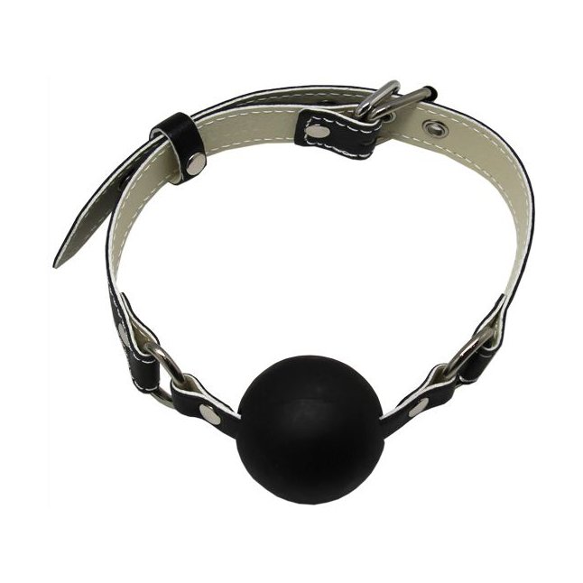 БДСМ-набор в черном цвете: наручники, поножи, ошейник с поводком, кляп. Фотография 2.