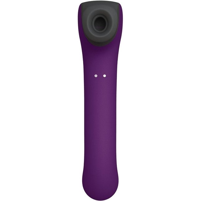 Фиолетовый клиторальный стимулятор Caldo с функцией вибратора - 19 см. Фотография 7.