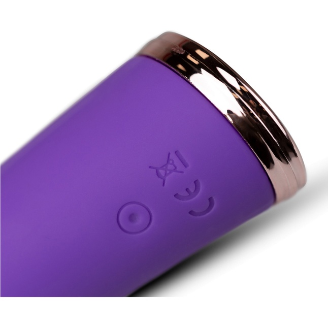 Фиолетовый вибратор The Duchess Thumping Vibrator - 20 см - Royals. Фотография 9.