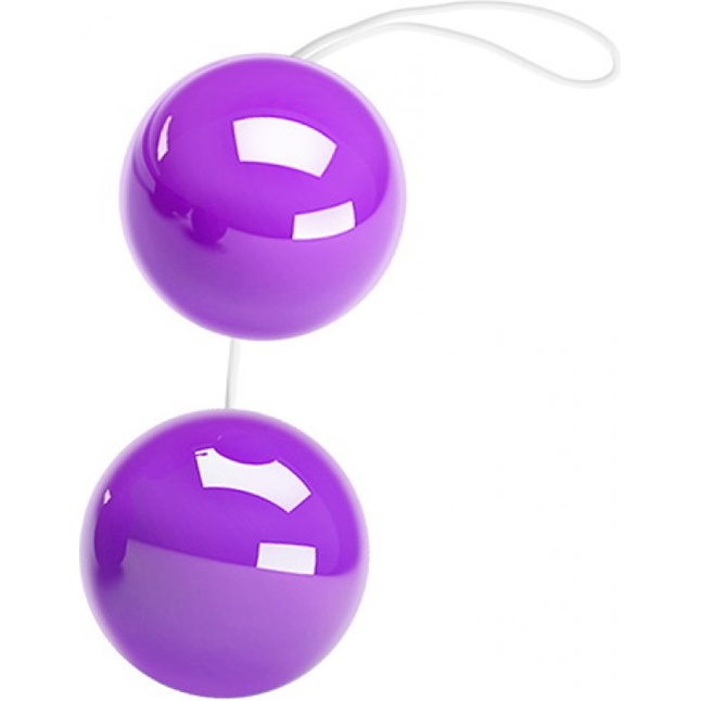 Фиолетовые вагинальные шарики Twins Ball. Фотография 3.