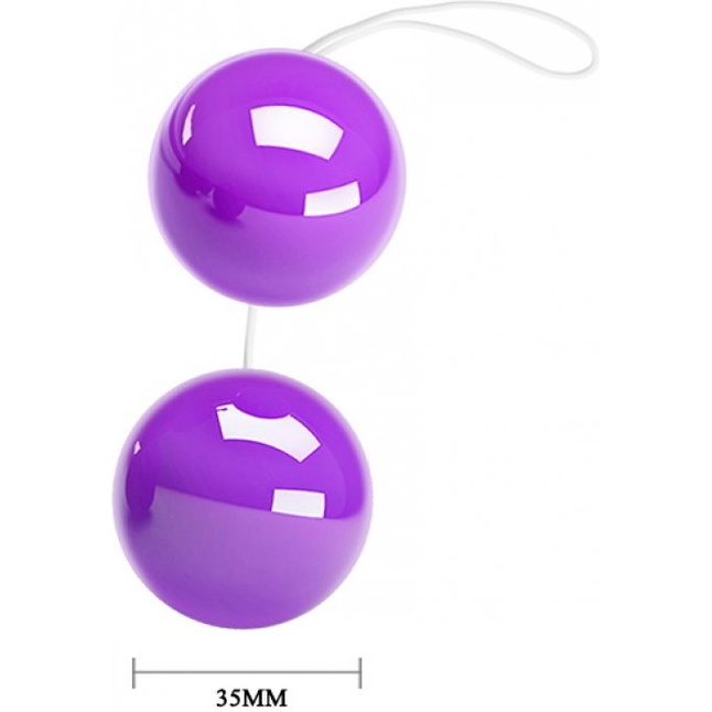 Фиолетовые вагинальные шарики Twins Ball. Фотография 4.