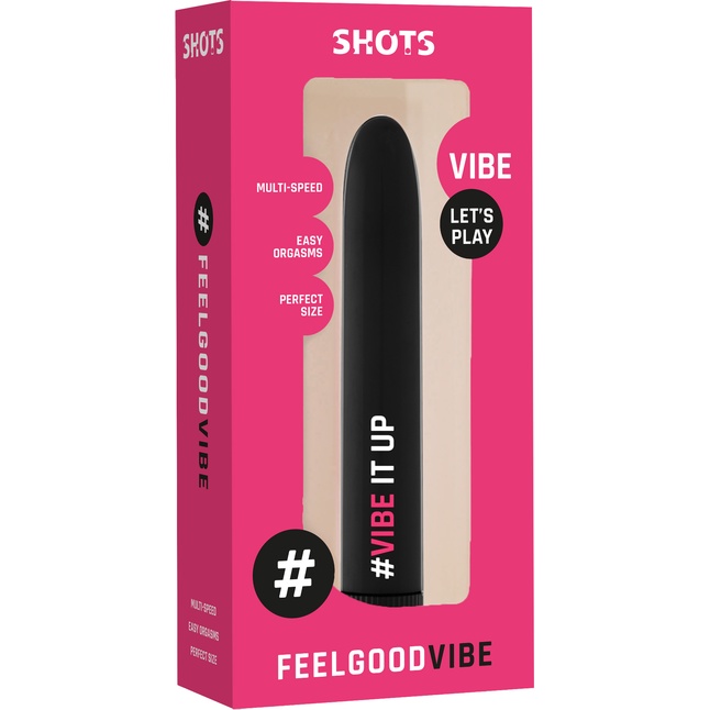 Черный гладкий вибромассажер Feelgood Vibe #Vibe it ap - 17,2 см - Feelgood Vibe. Фотография 2.