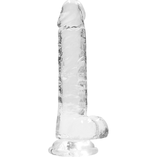 Прозрачный фаллоимитатор Realrock Crystal Clear 7 inch - 19 см - RealRock. Фотография 2.
