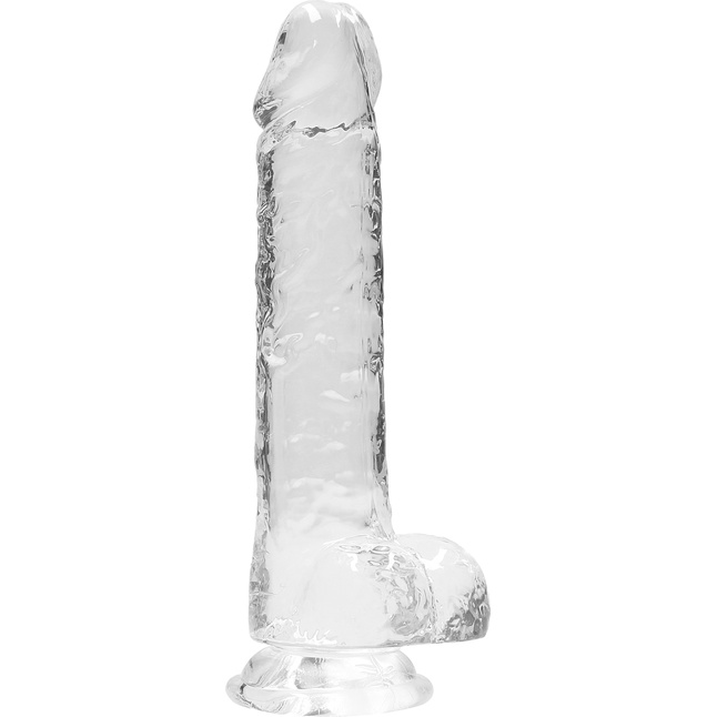 Прозрачный фаллоимитатор Realrock Crystal Clear 8 inch - 21 см - RealRock. Фотография 2.