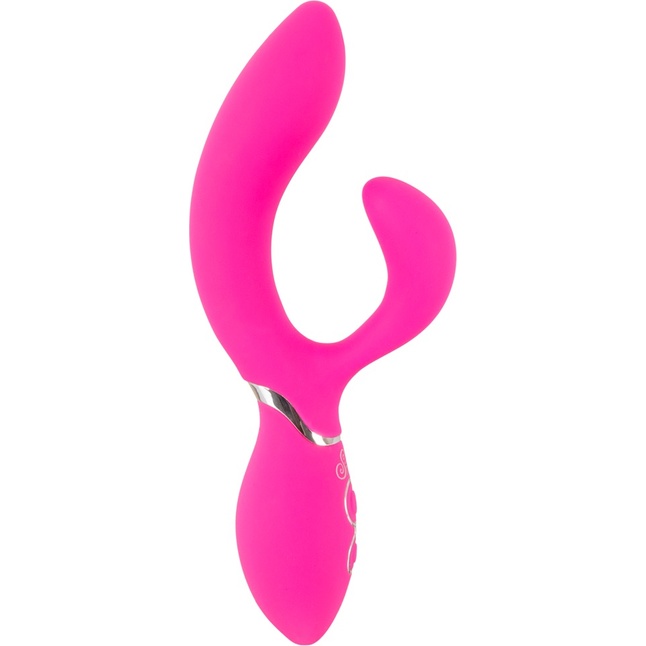 Ярко-розовый вибратор-кролик Bendable Rabbit Vibrator - 19,8 см - Sweet Smile. Фотография 2.