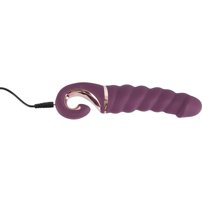 Фиолетовый вибратор Shaking Vibrator - 21 см - JAVIDA. Фотография 3.