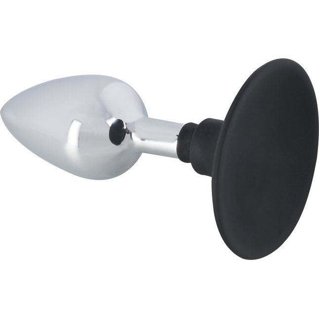 Хромированная анальная пробка Metal Plug with Suction Cup на присоске - 10,2 см - You2Toys. Фотография 3.