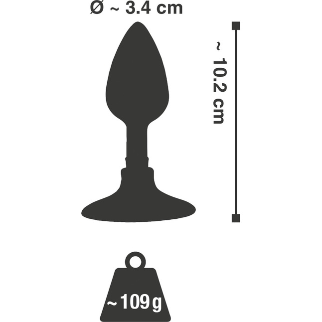 Хромированная анальная пробка Metal Plug with Suction Cup на присоске - 10,2 см - You2Toys. Фотография 6.