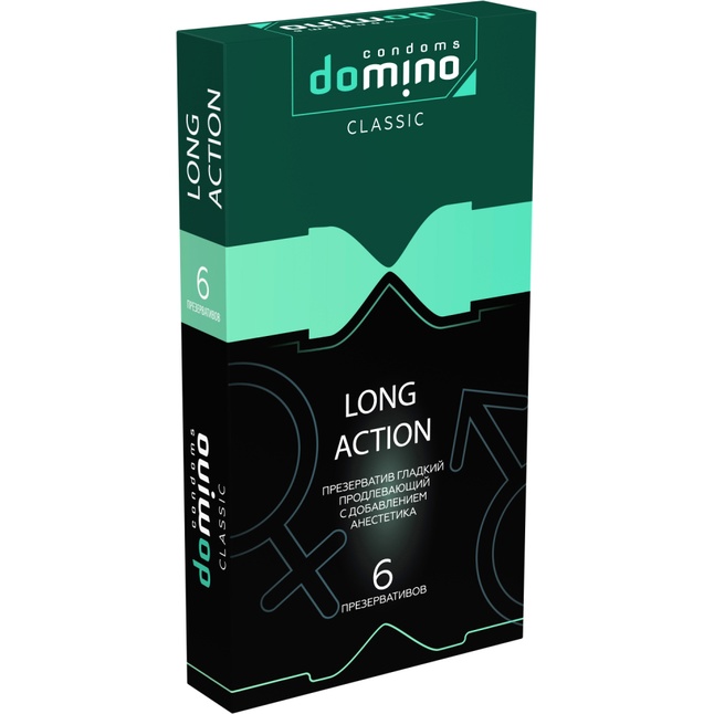 Презервативы с пролонгирующим эффектом DOMINO Classic Long action - 6 шт - Domino Classic