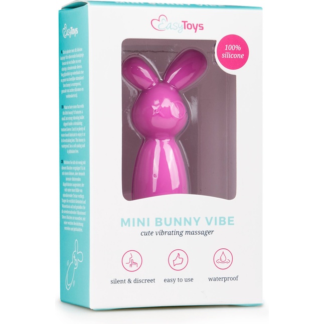 Розовый мини-вибратор Mini Bunny Vibe - 8 см - Mini Vibe Collection. Фотография 4.