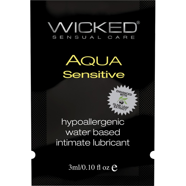 Мягкий лубрикант на водной основе WICKED AQUA Sensitive - 3 мл