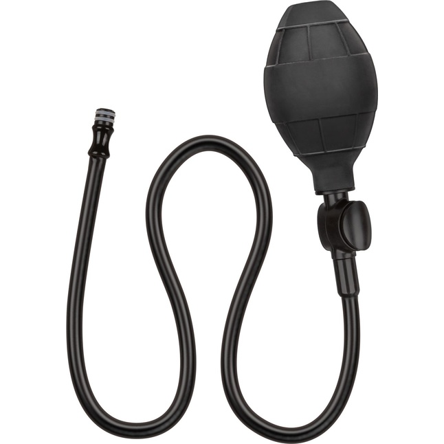 Черная расширяющаяся анальная пробка XL Silicone Inflatable Plug - 16 см - Anal Toys. Фотография 7.