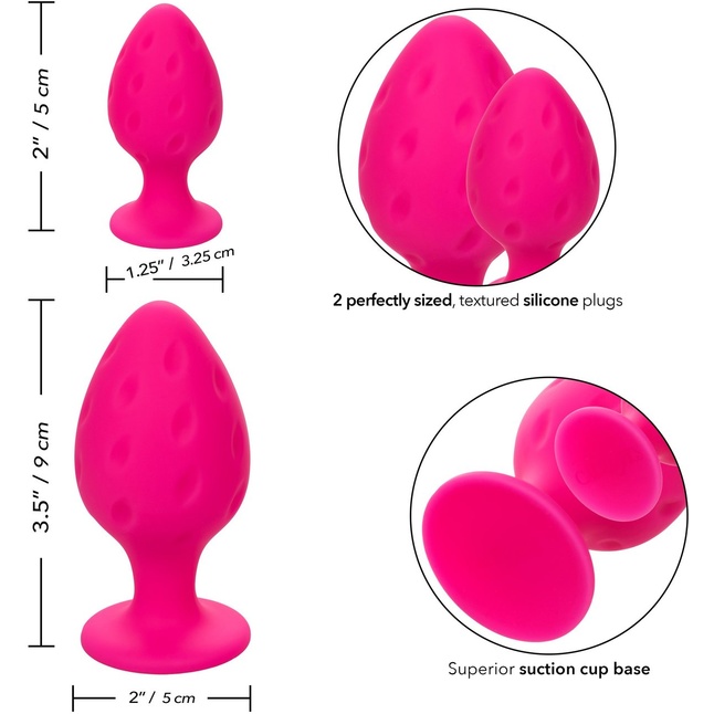 Набор из двух розовых анальных пробок Cheeky - Anal Toys. Фотография 4.
