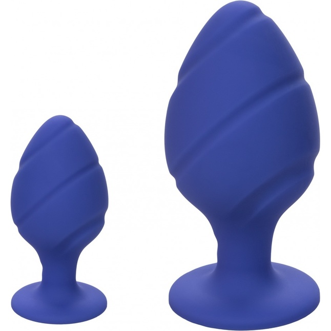 Набор из двух синих анальных пробок Cheeky - Anal Toys