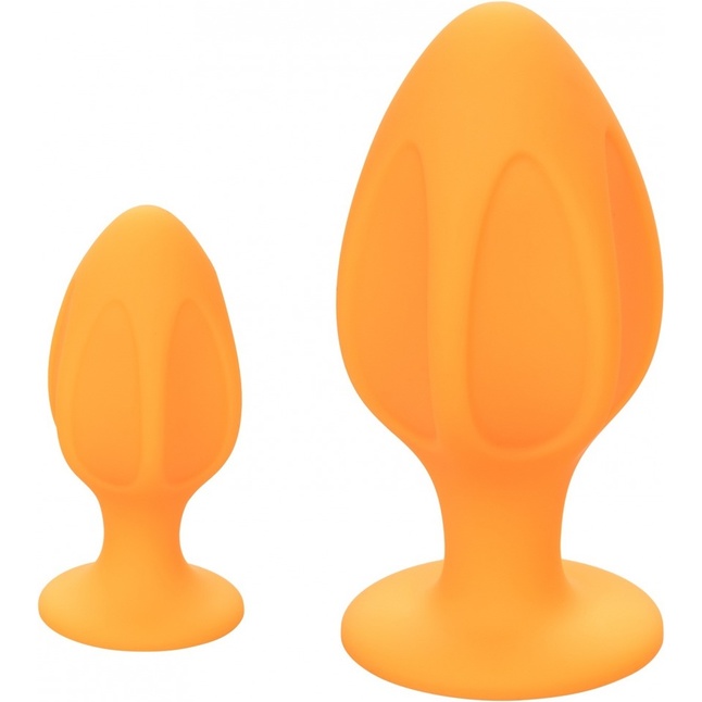 Набор из двух оранжевых анальных пробок Cheeky - Anal Toys