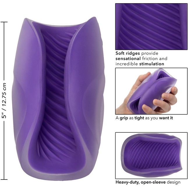 Фиолетовый рельефный мастурбатор Spiral Grip - The Gripper. Фотография 4.