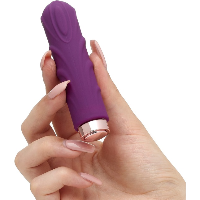 Фиолетовая вибропуля Love Sexy Silky Touch Vibrator - 9,4 см. Фотография 3.