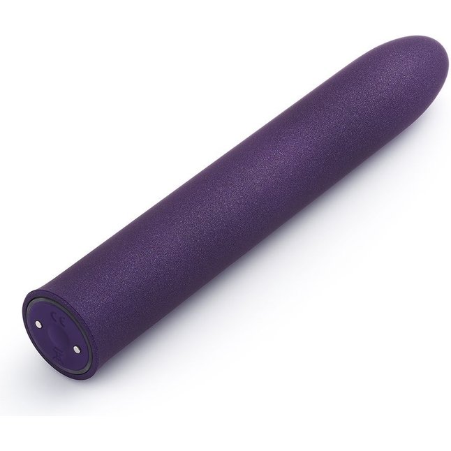 Фиолетовый гладкий вибратор Rocket Man - 14 см. Фотография 2.