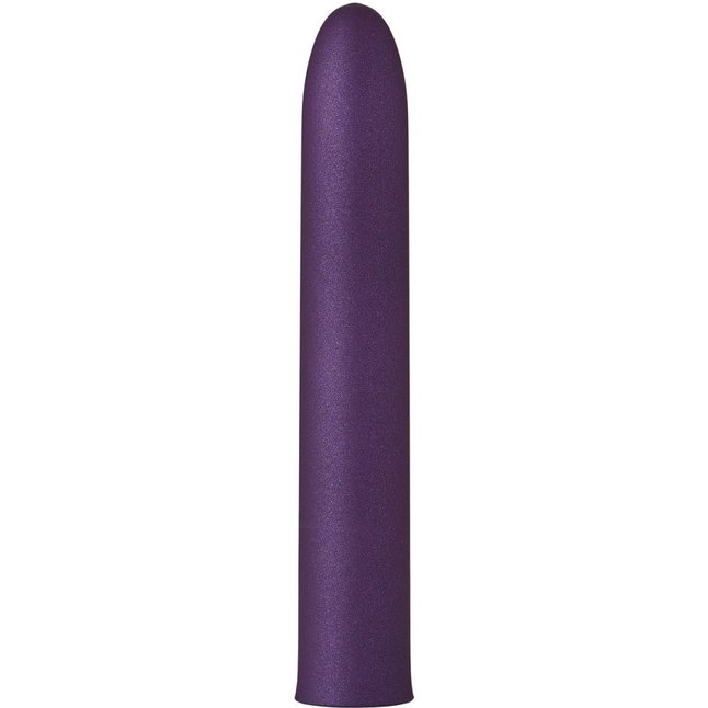 Фиолетовый гладкий вибратор Rocket Man - 14 см