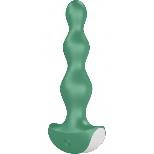 Зеленая анальная пробка с вибрацией Lolli Plug 2 - 14 см
