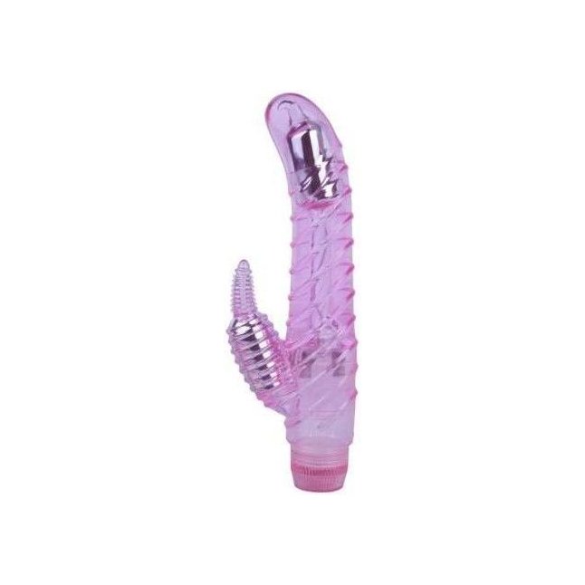 Розовый вибростимулятор-кролик Curve Seduction - 18,5 см