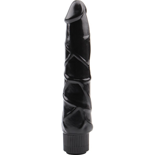 Черный вибратор-реалистик Ignite Vibrating Cock - 21,5 см - Rubicon
