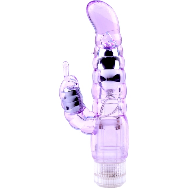 Фиолетовый вибратор-кролик My Dual Pleasure - 21 см - Crystal Jelly