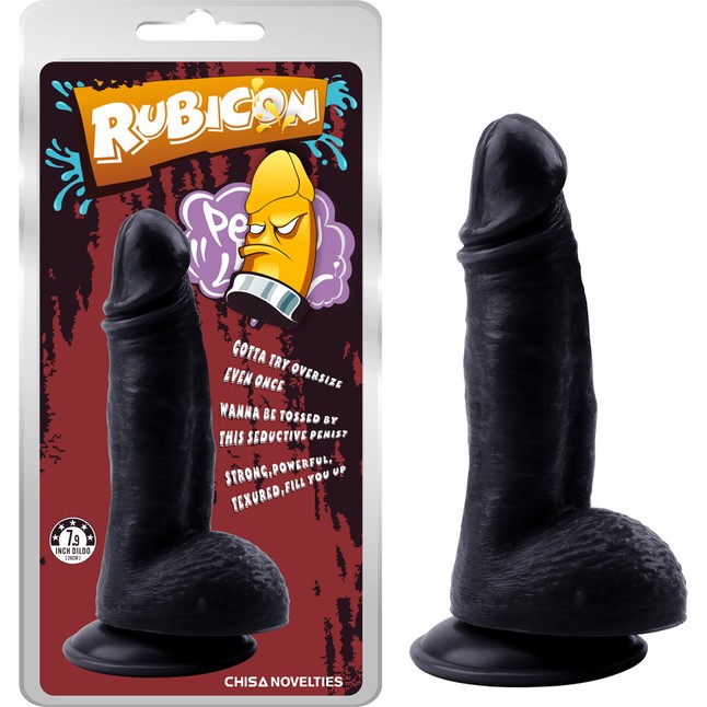 Черный фаллоимитатор Mighty Ravage Penis - 20 см - Rubicon. Фотография 2.