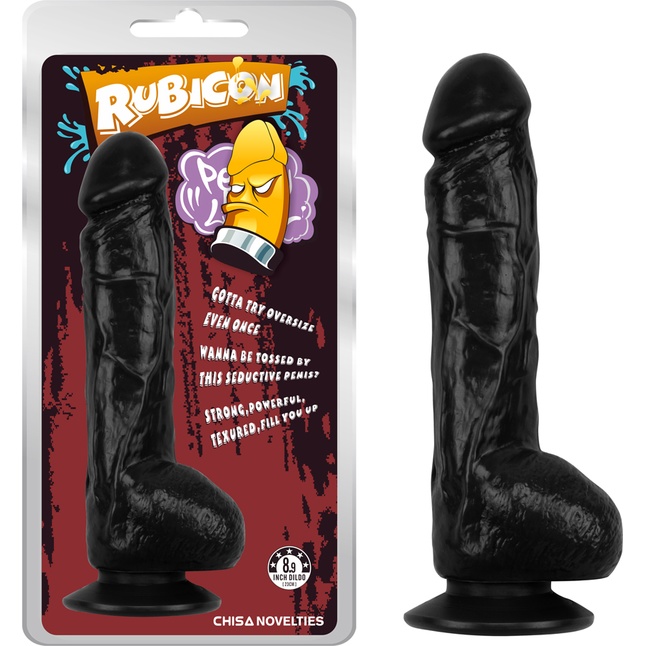 Черный фаллоимитатор Orgasm Stealer Penis - 22,3 см - Rubicon. Фотография 2.