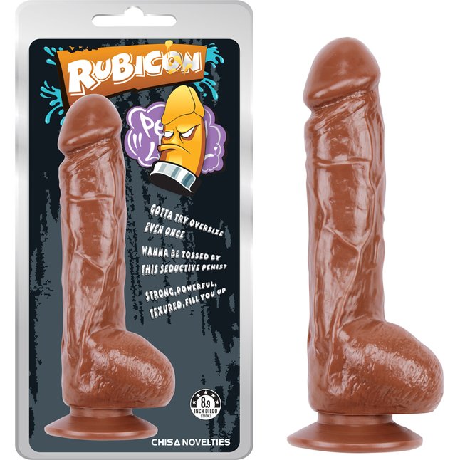 Коричневый фаллоимитатор Orgasm Stealer Penis - 22,3 см - Rubicon. Фотография 2.