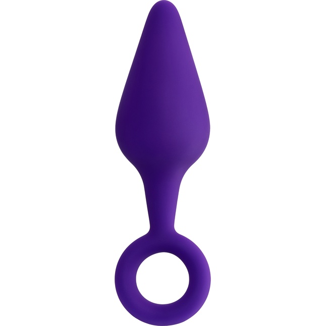 Фиолетовая анальная втулка с ограничительным колечком - 11,5 см. Фотография 2.