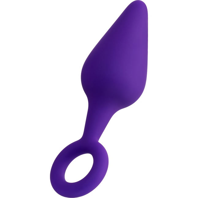 Фиолетовая анальная втулка с ограничительным колечком - 11,5 см