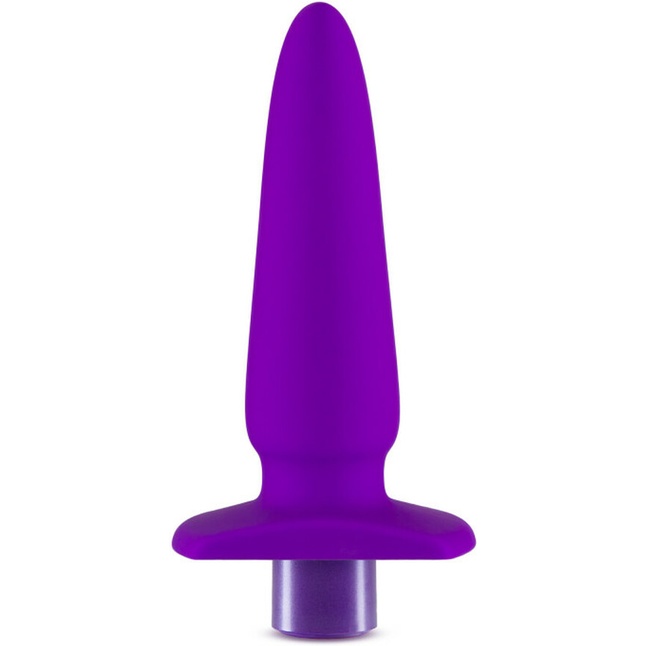 Фиолетовый анальный вибромассажер B5 - 13,97 см - Noje