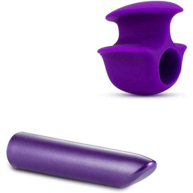 Фиолетовый вибромассажер B6 - 10,16 см - Noje. Фотография 2.