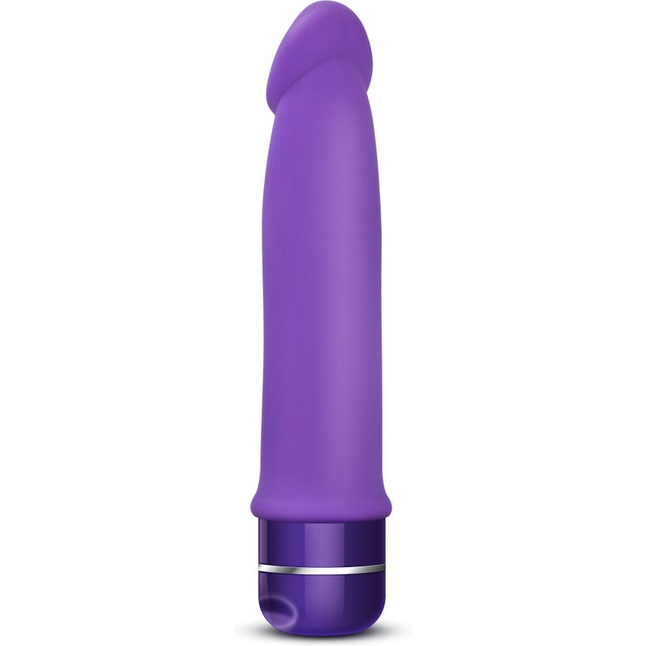 Фиолетовый вибромассажер Purity - 19 см - Luxe. Фотография 2.