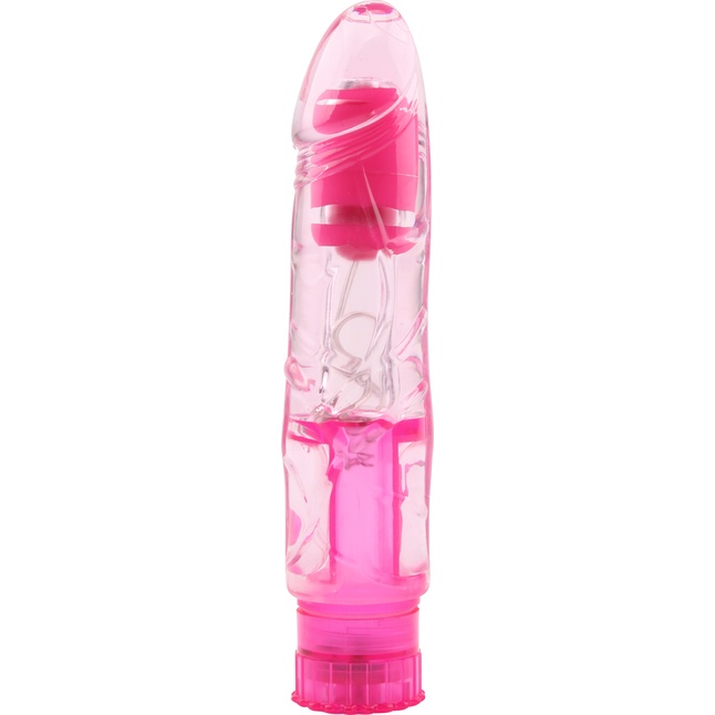 Розовый вибратор Seduction - 16,2 см - Crystal Jelly
