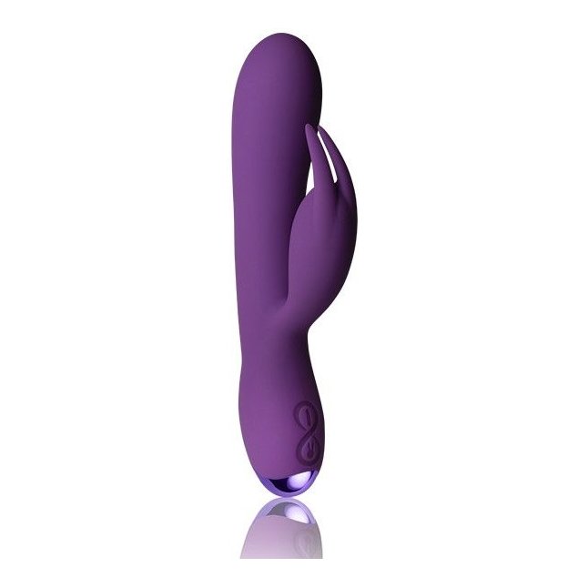 Фиолетовый вибратор-кролик Flutter Rabbit - 18,2 см
