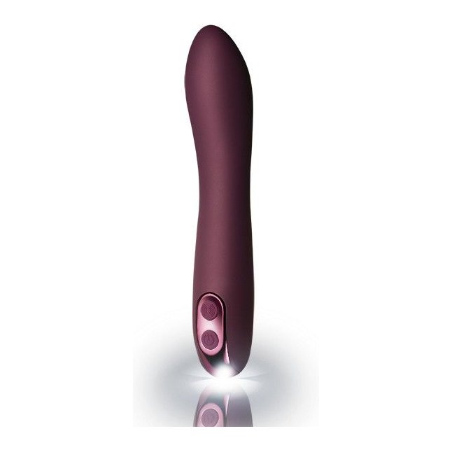 Фиолетовый вибромассажер Giamo - 19 см. Фотография 2.