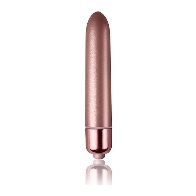 Розовая вибропуля Touch of Velvet - 9 см